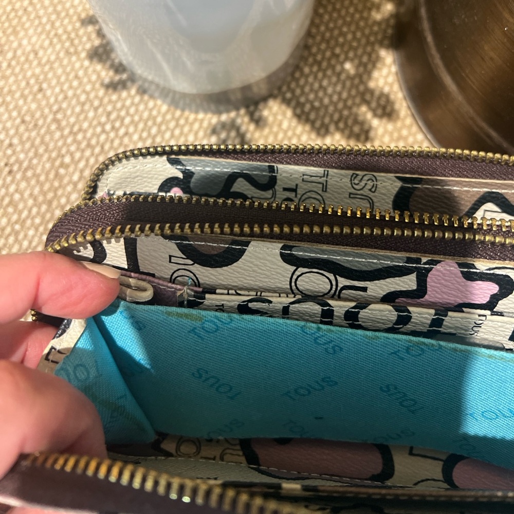 Tous Logo Bear Wallet Double Zip Wallet - Picture 4 of 6